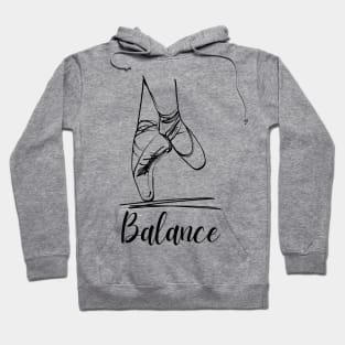 Ballet Dance Balance. Tip Toe. Pointé Hoodie